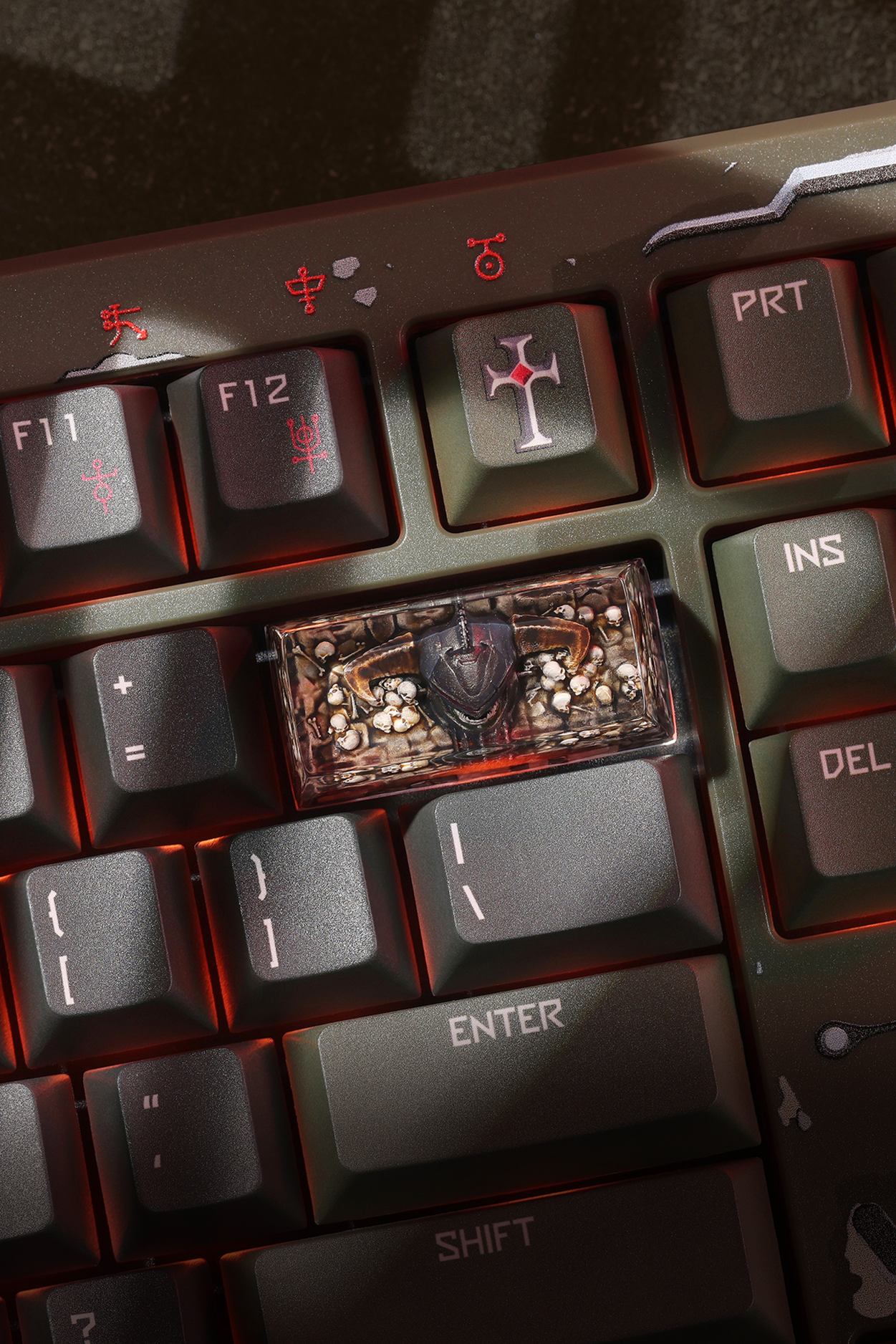 Drop + Doom: The Dark Ages Mecha Dragon Artisan Keycap
