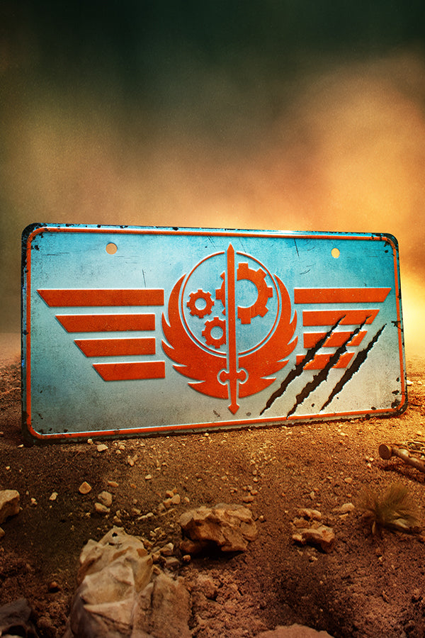 Fallout Series Brotherhood Of Steel Metal License Plate