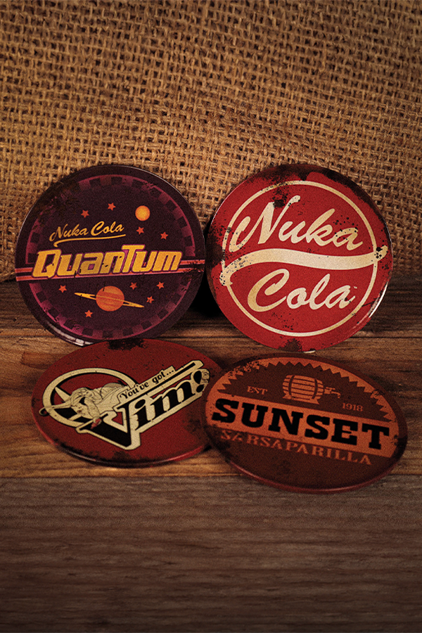 Fallout Set Of 4 Metal Coasters