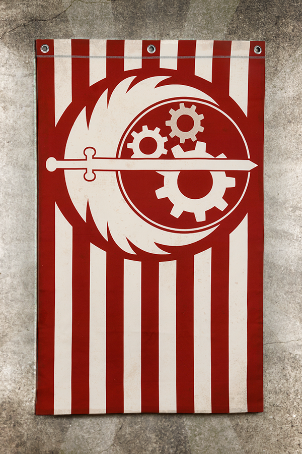 Fallout Brotherhood Of Steel Canvas Banner